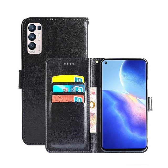 Lompakkokotelo 3-kortti Oppo Find X3 Neo 5G  - musta