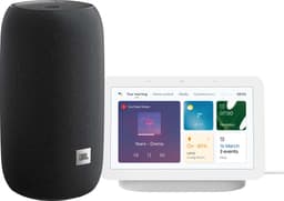 JBL Link Portable Wi-Fi-högtalare med Google Nest Hub 2 bundle