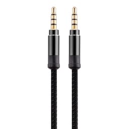 NÖRDIC 4polig lydkabel 3,5 mm han til han 1.5m sort AUX kabel TRRS mikrofon kabel