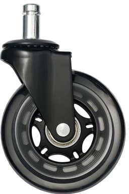 Essentials 75 mm Rollerblade hjul - 5-pakning (Transparent sort)