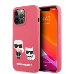 Karl Lagerfeld iPhone 13 Pro Kuori Karl & Choupette Vaaleanpunainen