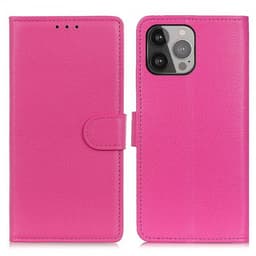 Nordic Covers iPhone 13 Pro Max Kotelo Litchi Magenta