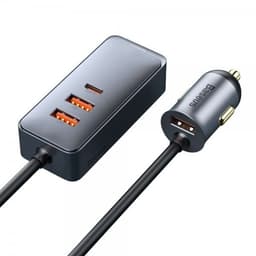 Baseus Mobillader til bil Share Together 120W 3 USB-A & 1 USB-C Svart