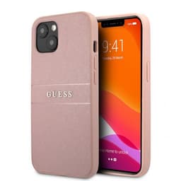 Guess iPhone 13 Kuori Hot Stamp Metal Logo Vaaleanpunainen