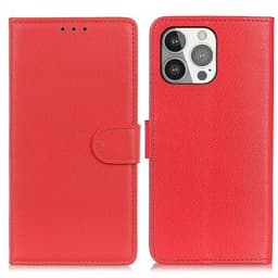 Nordic Covers iPhone 13 Pro Fodral Litchi Röd