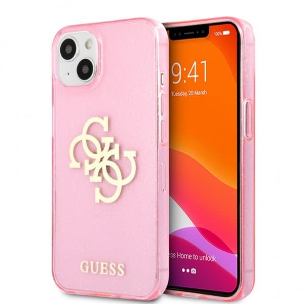 Guess iPhone 13 Mini Skal Full Glitter Rosa