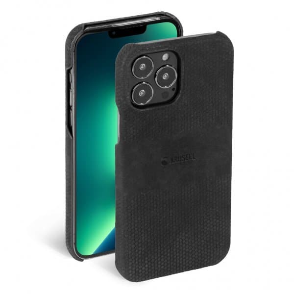 Krusell iPhone 13 Pro Max Skal Leather Cover Svart