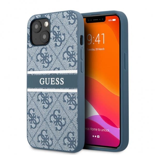 Guess iPhone 13 Mini Skal Printed Stripe Blå