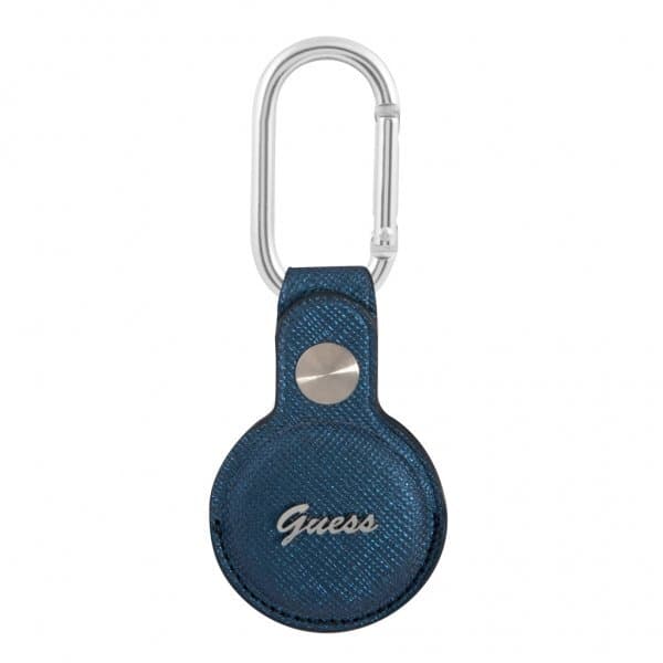 Guess AirTag Hållare Saffiano Blå