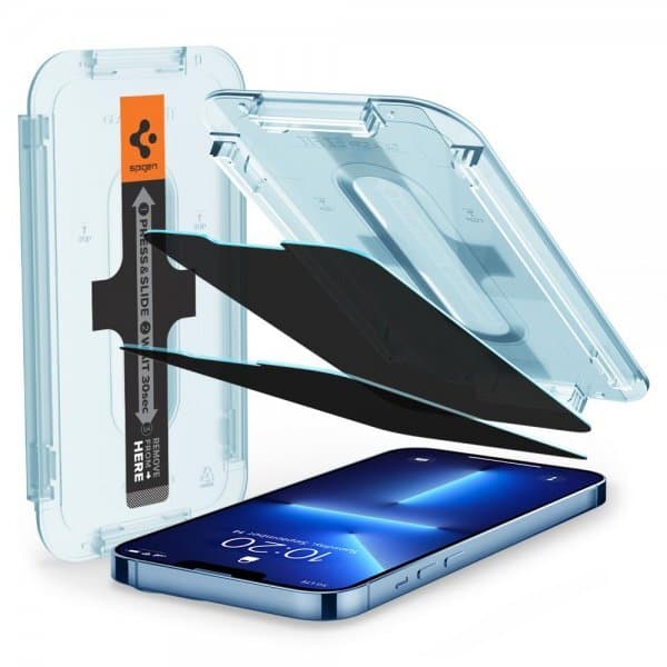 Spigen iPhone 13 Pro Max/iPhone 14 Plus Skærmbeskytter GLAS.tR EZ Fit Privacy 2-pack