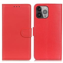 Nordic Covers iPhone 13 Pro Max Fodral Litchi Röd