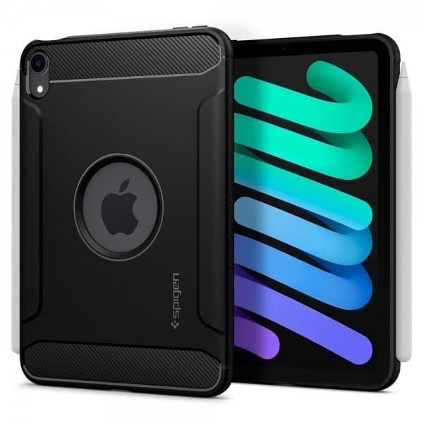 Spigen iPad Mini 2021 Cover Rugged Armor Matte Black