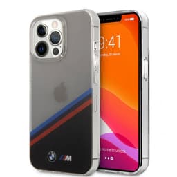 BMW iPhone 13 Pro Max Kuori Tricolor Stripe Läpinäkyvä Musta
