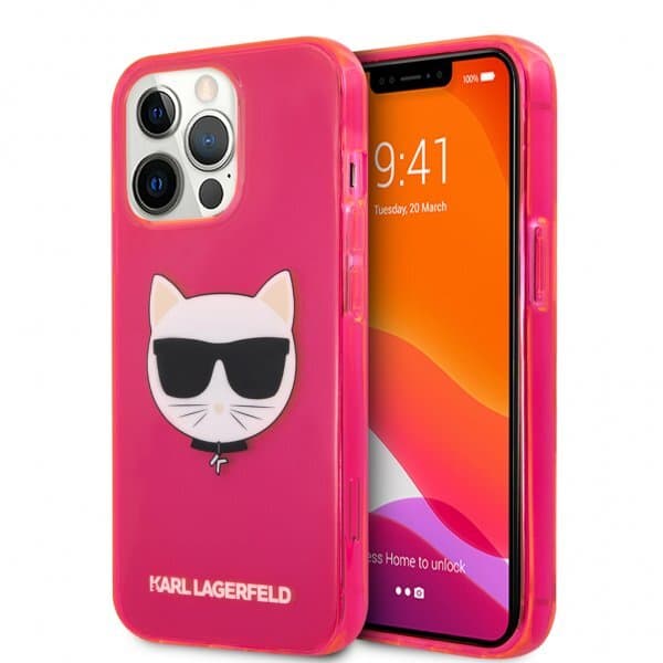 Karl Lagerfeld iPhone 13 Pro Max Skal Fluo Rosa