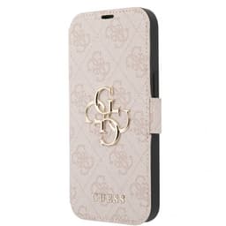 Guess iPhone 13 Kotelo Metal Logo Vaaleanpunainen