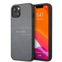 Guess iPhone 13 Kuori Hot Stamp Metal Logo Harmaa