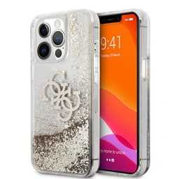 Guess iPhone 13 Pro Max Skal Liquid Glitter Guld