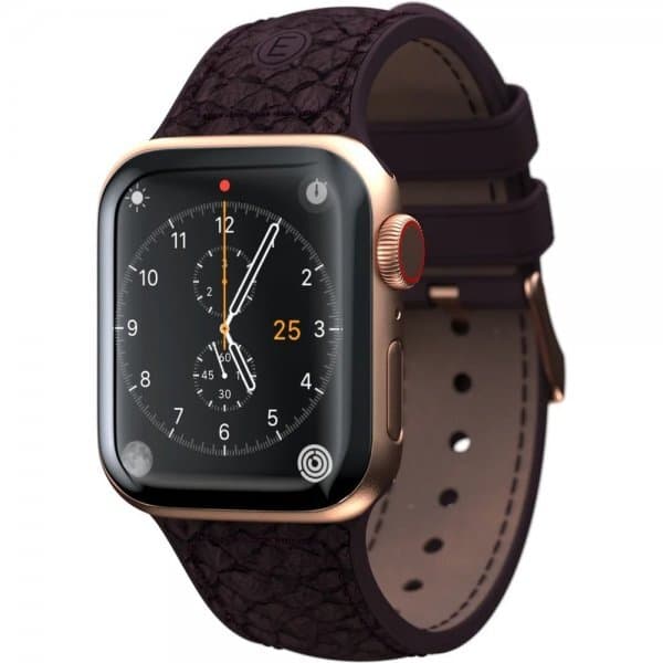 Njord by Elements Apple Watch 38/40/41mm Armbånd Salmon Series Aubergine