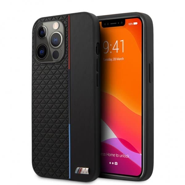 BMW iPhone 13 Pro Max Skal Triangle Pattern Svart