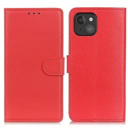 Nordic Covers iPhone 13 Mini Kotelo Litchi Punainen