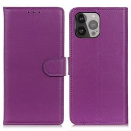 Nordic Covers iPhone 13 Pro Max Kotelo Litchi Violetti