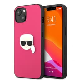 Karl Lagerfeld iPhone 13 Mini Skal Metal Logo Rosa