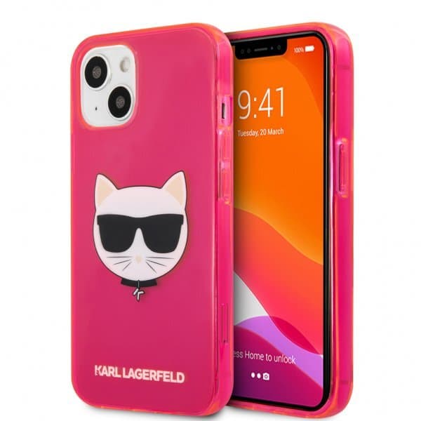 Karl Lagerfeld iPhone 13 Mini Skal Fluo Rosa