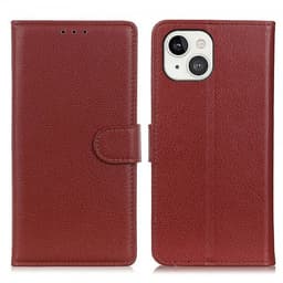 Nordic Covers iPhone 13 Etui Litchi Brun