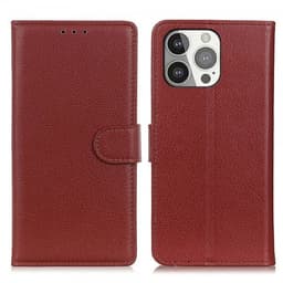 Nordic Covers iPhone 13 Pro Etui Litchi Brun