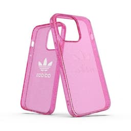Adidas iPhone 13 Pro Deksel Protective Clear Case Glitter Rosa