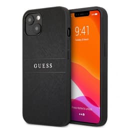 Guess iPhone 13 Kuori Hot Stamp Metal Logo Musta