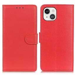 Nordic Covers iPhone 13 Kotelo Litchi Punainen