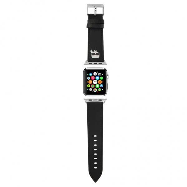 Karl Lagerfeld Apple Watch 42/44/45mm/Apple Watch Ultra Armband Saffiano Svart