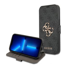 Guess iPhone 13 Pro Etui Metal Logo Grå