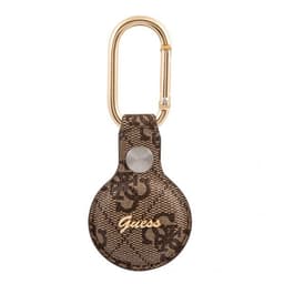 Guess AirTag Holder Vintage Script Brun