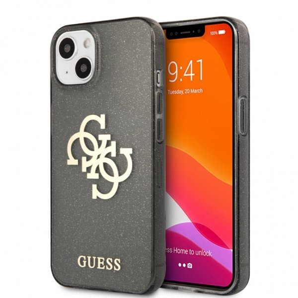 Guess iPhone 13 Mini Skal Full Glitter Svart