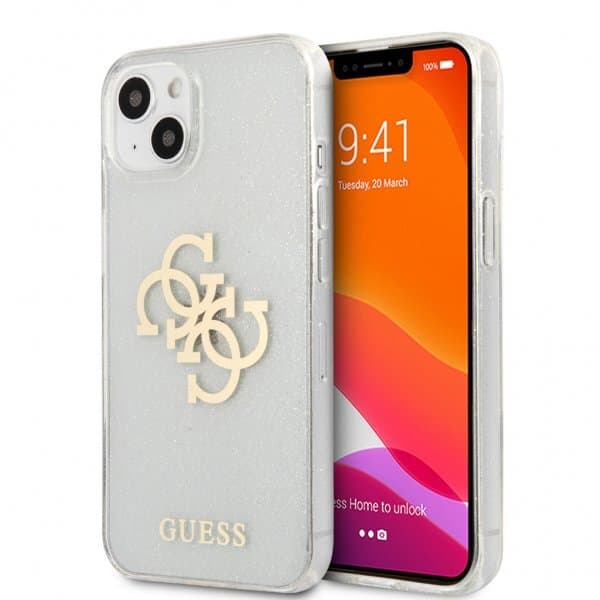 Guess iPhone 13 Mini Skal Full Glitter Transparent