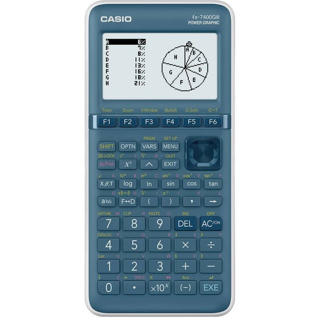 Casio FX-7400GIII Grafiklommeregner Cyan Display