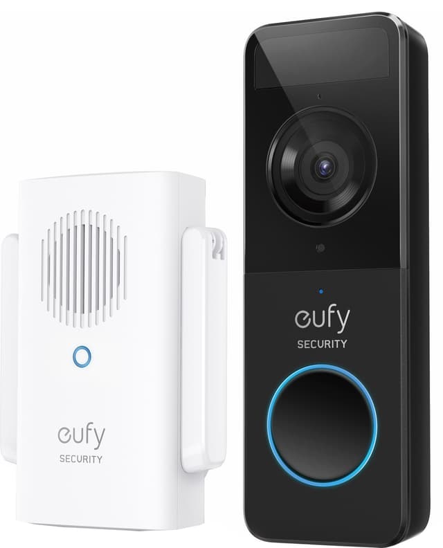 Eufy Battery Powered Slim Full HD Video ringeklokke m/ trådløs ringer