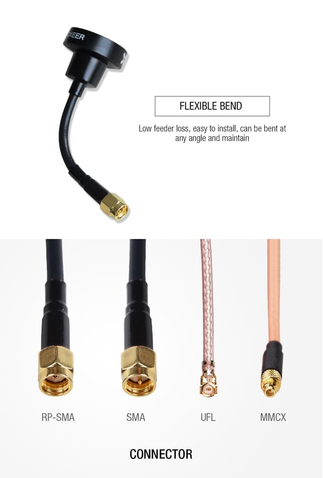 Foxeer pagoda pro 5.8ghz rhcp short sma black