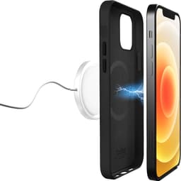 iPhone 12/iPhone 12 Pro Skal SKYMAG Leather Look Svart