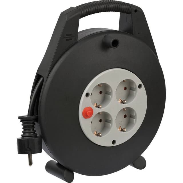 Brennenstuhl 1093200 Kabelvinda 10.00 m Svart Jordad