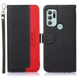 KHAZNEH Motorola Moto G60s Plånboksfodral - Svart/Röd