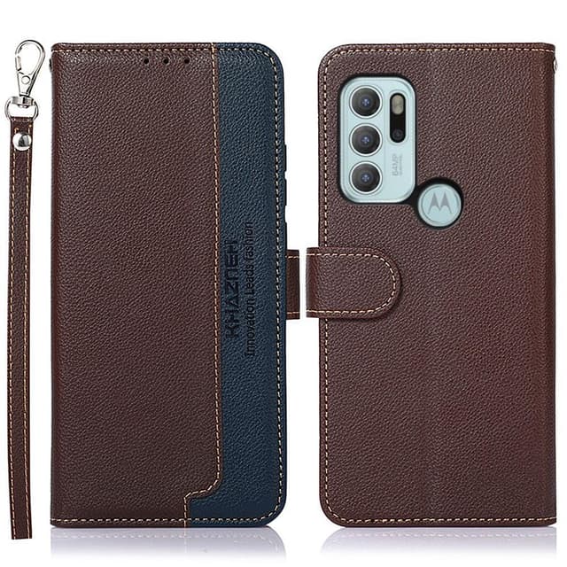 KHAZNEH Motorola Moto G60s Plånboksfodral - Brun