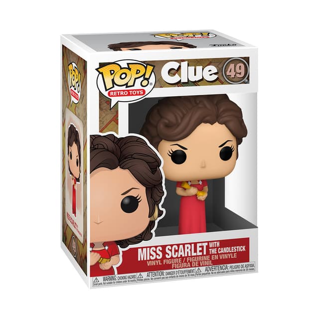 Pop! Vinyl - Retro Toys: Clue Miss Scarlet w/ Candlestick (51452)
