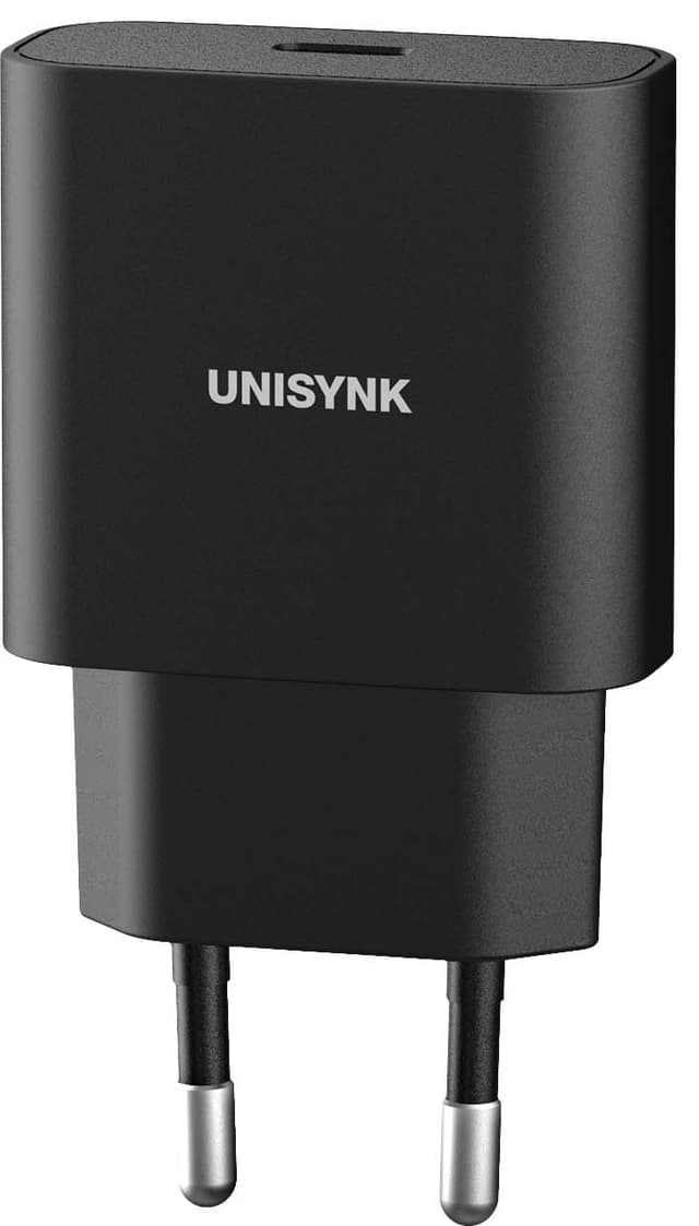 Unisynk 20W USB-C vegglader (sort)