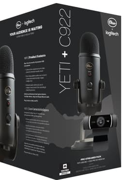 Logitech C922 Pro Webcam & Blue Yeti mic streaming bundle