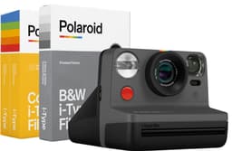Polaroid Now analogt kamera Black Kit Plus (sort/hvid)