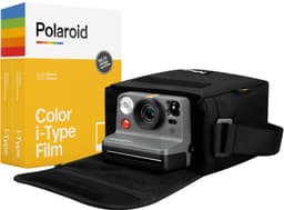 Polaroid Now analogt kamera Black Kit med taske (sort/hvid)