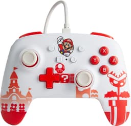 PowerA Enhanced kablet kontroller til Nintendo Switch (rød)